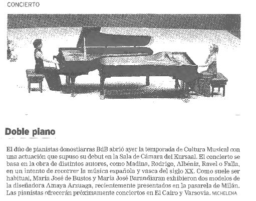 María José Barandiarán - BdB duo - Auditorio Kursaal