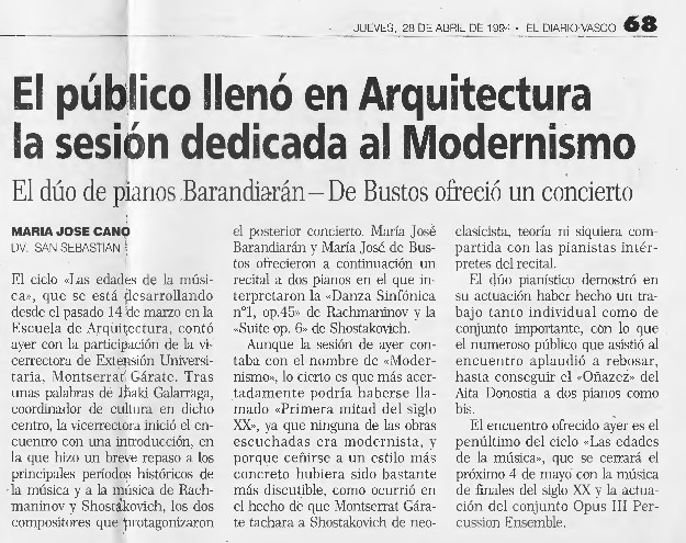 María José Barandiarán - BdB duo - UPV Arquitectura